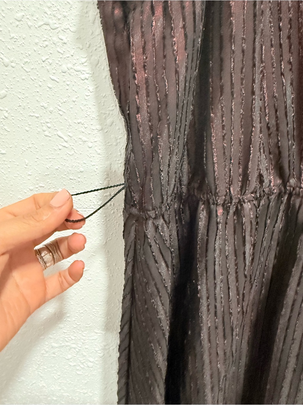 ModCloth Black Metallic Pleated Maxi Dress 3X - Picture 5 of 9